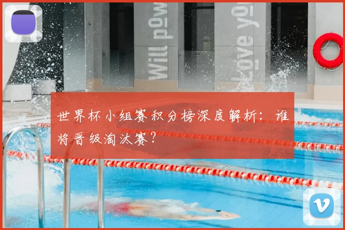世界杯小组赛积分榜深度解析:谁将晋级淘汰赛?